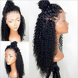 360 Lace Frontal kinky Curly Human Hair Wigs-Glueless 130% Density Brazilian Virgin Remy Wigs with Baby Hairs For Black women diva1