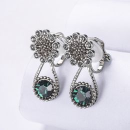 Clip Earrings Costume Jewellery Without Piercing for Women Fashion Brands Classical Flower Design Best Bijoux Gift