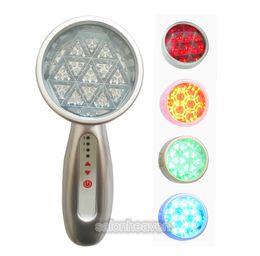 Mini Handheld Led Photon LED Light Facial Machine Skin Whitening Skin Rejuvenation PDT LED Light Therapy 4 Colours Red Blue Green Yellow