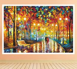 2018 5d diamond cross stitch night walk square full diamond living room new diy handmade European home decoration a154