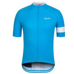 Summer RAPHA Team Mens Cycling jersey Short Sleeve Shirts Road Bicycle Outfits Breathable Outdoor Sports Bike Uniform Ropa Ciclismo S21033121
