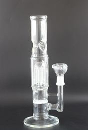 Classic Style Glass Bong Hookahs With Arm Tree Perc two function 9 percolator and comb 18.8mm 13inch clear color