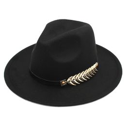 Vintage Unisex Wool Blend Panama Cap Jazz Hat Outdoor Wide Brim Beach Hat Derby Hat