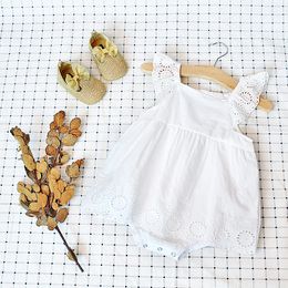 Newborn Baby Clothes Toddler Infant Rompers Newest Summer Toddler Jumpsuit Sleeveless Embroidery Lace Romper Dresses Baby Girls Outfits
