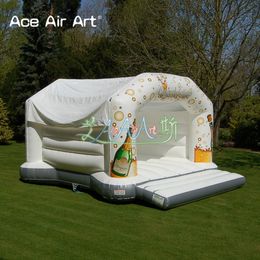 Beautiful Design Inflatable White Wedding Bouncy Castle/Jumping House Booth Tent Buliding Rental For Wedding