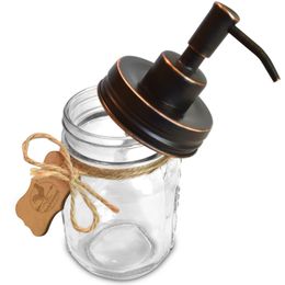 High Quality ORB Finish Mason Jar Soap Dispenser Rust Proof 304 Stainless Steel Home Decor Liquid Lotion Dispenser gifts Jar not included