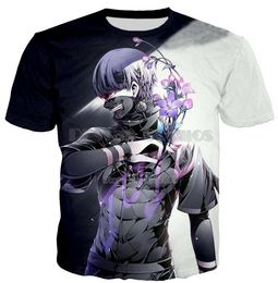 fashion women men anime tokyo ghoul funny 3d print casual short sleeve t shirt xtxs019