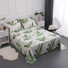 Elegant print Flat Sheet Bed Linens Single/double cotton Bedsheets Home Textile Twin Full Queen size bed flat sheet