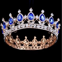 2019 Red Crystal Gold Color Chic Royal Regal Sparkly Rhinestones Tiaras And Crowns Bridal Quinceanera Pageant Tiaras Green Silver Black