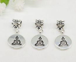 Wholesale - MIC IN STOCK 100 Pcs/lot alloy Buddha Beads Charms pendant Dangle Beads Charms Fit European Bracelet 30x15mm