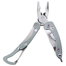 5 in 1 Multifunctional Plier Foldable Survival knives tool Multifunctional Plier with Carabiner and Aluminuin handle