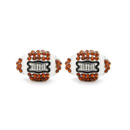 Shiny Rhinestone American Football Stud Earrings For Women Girls Fashion Post Earrings Rugby Party Gifts Sports Jewellery