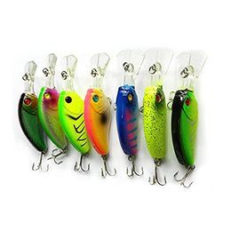 3.54 LENPABY 8 pcs Deep Plong/ée Minnow p/êche leurres Crankbaits Kit pour Bass et Trout Fishing Tackle 9 cm 8,3 g