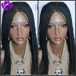 Gorgeous Senegalese Twist WIG synthetic lace front wig Colour 1B #2 #4 blonde braided wig for black women 10-30inches stock