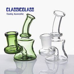 Mini Glass Bongs Water Pipe 3.3 Inch Hookahs With 14 Female Joint Clear Green Blue Oil Rigs for Smoking