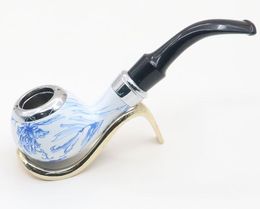 Acrylic filter cigarette holder, resin pipe, blue and white porcelain, carved tobacco pipe, plastic pipe.