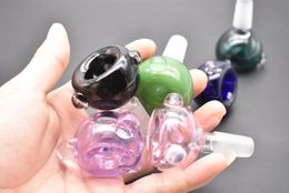 hot on sale 14mm male colorful Smoking Glass Tobacco bowl smoking Herb Dry Bowl Slide For Glass Bong Pipes