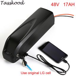 Free shipping and duty Hailong down tube shark 48v 1000w LG cell ebike battery 48v 17ah lithiun ion battery with Charger and bms