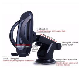 Car Phone Holder Gps Accessories Suction Cup Auto Dashboard Windshield Mobile Cell Phone Retractable Mount Stand