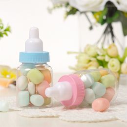 3.5-Inches Baby Bottle Shower Favor,Mini plastic candy bottle,Baby shower supplies Boy girl newborn baby baptism birthday party decor