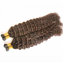 I Tip Hair Extensions 200g deep wave Keratin Human Hair On Capsule Real Hair 10"-26" on Capsules