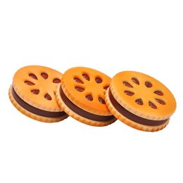 Biscuit Shape Herb Tobacco Grinder Magnet Two-layer 57mm Yellow Metal Zinc Alloy Teeth Grinder Cruher Mill Smoker