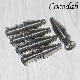 6 in 1 Domeless Titanium Nail Titanium bong Nails joint 10mm 14mm and 18mm Glass bong water pipe glass pipes Universal and Convenient