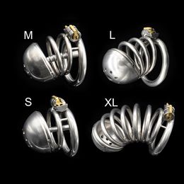 4 Styles dormant lock Design Chastity Cock Cage short male stainless steel penis ring Chastity Belt Device BDSM Sex Toys for men