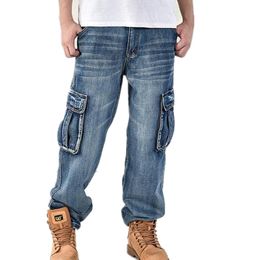 winter autumn trend jeans fashion hiphop men jeans baggy denim pants leisure mens loose jeans long trousers male bottoms big size 44 46