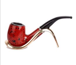 Bending and detachable cleaning of pipe smoking pipe with resin covered box and double lid covered pipe