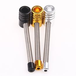 Metal Smoking Pipe Aluminium Alloy Spring Shape 77MM Philtre Free Type Beautiful Colour High Quality Mini Herb Pipes Tube Unique Design DHL