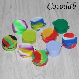 silicone dab containers 10ml silicone jars onepiece silicone wax oil container good partner for wax vape pen kits vaporizer