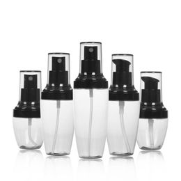 30ml 60ml 80ml black Lotion Pump Bottle Plastic Cosmetic Bottle Refillable Travel spray Bottle fast shipping F1333