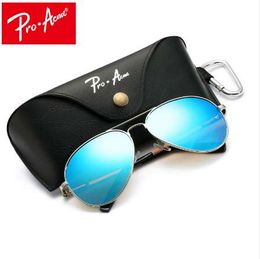 Pro Acme Large Metal Polarized Sunglasses Men/Women Classic Pilot Driving Sun Glasses Twin-Beams Frame with Case PA1052