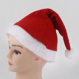 Christmas Supplies Thick Ultra Soft Plush Santa Claus Red Cap Gift Decorations Hat