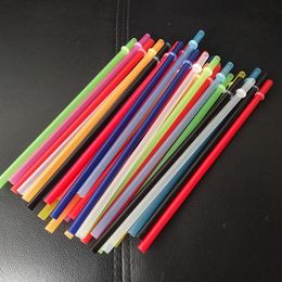 23 cm Reusable Drinking Straws Bar and Wedding Party Hard Plastic Drinking Straws Pure Colour Straws for Marson Jar