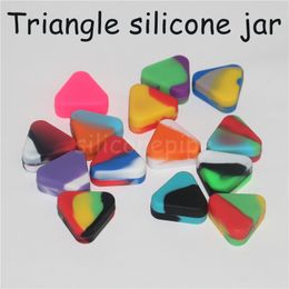 Triangle Silicone Wax Container Box 1.5ml Silicone Jars Dry Herb Wax Box Container Dab Wax Containers For Silicone Dab Rigs Water pipes