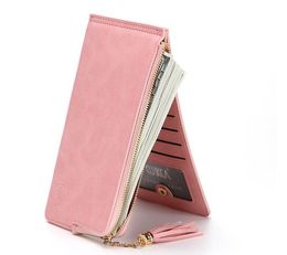 Women's Wallet Card Holder Mini Makeup Mirror Coin Purse Zipper Fringe Mobile Clutch Bag Wallet 02