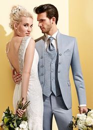 Wedding Mens Suits 3pieces Party Prom Groom Tuxedos Groomsmen Custom Made 2018 Latest Suits For Men Stylish (Jacket+Pant+Vest)