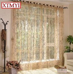 Luxury Voile Curtains For Living Room Europe Window Treatments Embroidered Curtain Drapes Home Decor