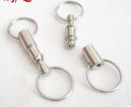 EDC outdoor equipment Detachable Pull Apart Quick Release Keychain alloy KeyRings for camping