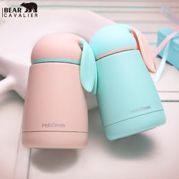 BearCavalier Rabbit Thermo Cup Stainless Steel kid Thermos bottle For water Thermo Mug Cute Thermal vacuum flask child Tumbler