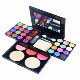 ADS Makeup Kit Eye Shadow Palette Blush Lip Gloss Face Powder 4 in 1 with Brushes Cosmetics Set Best Price