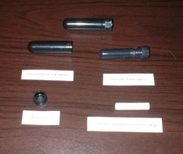 Pack of 100sets Black Blank Nasal Inhaler Parts For Filling Essential Oils (Four Parts Per set)