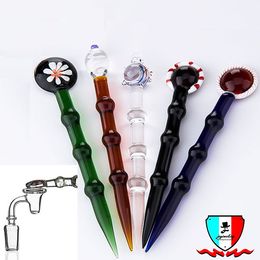 Glass Dabber with 5 Style Glass Pencil Dabber Health Stone Pipe Oil Dabber for Water Pipe