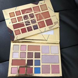 New 19 Shades Meet Matter Nude Highlighter Makeup Eyeshadow Blush Face Pressed Powder Palette Free