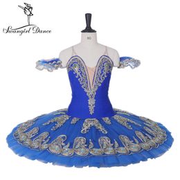 Adults Professional Ballet Blue Bird Tutus With Gold Raymanda Professional Ballet Costume Platter Pancake Performance Tutu BT9163