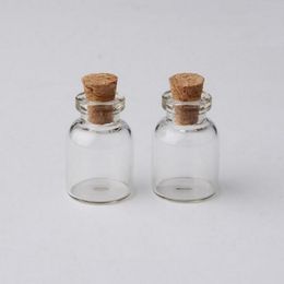 1.5ml Mini Glass Clear Wish Cork Vial Wood Stoppers 16x24X6mm(HeightxDia) Message Weddings Jewellery Party Favours Bottle Jar Tube