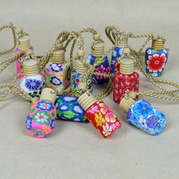 Perfume bottles polymer clay empty small perfume refillable bottle Car Pendant Personalised Gifts fast shipping F1104