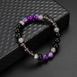 Trendy Jewelry Transfer luck Purple Bracelet Chakra lava Beads Volcanic Stone 8mm Natural Stone Beads Bracelets For Women